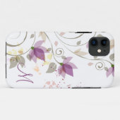 iPhone5 Girly Paars Lavender Floral Monogram Case-Mate iPhone Case (Achterkant (horizontaal))