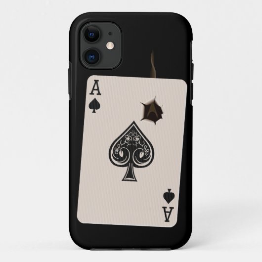 iPhone5 hoesje met Ace of Spades met kogelgat (Achterkant)