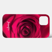 Iphone 10 X Hoesje met Rode Roos Gepersonaliseerd (Achterkant (horizontaal))