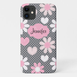 iPhone 11 Hoesje | Daisies | Polka Dots | Hoorten