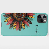 iPhone 11 Hoesje met Herfst Zonnebloem & sterren iPhone Hoesje (Achterkant horizontaal)