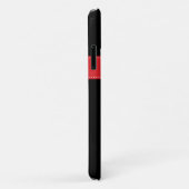 iPhone 11 Hoesje | Regenboogstrips met monogram (Achterkant/rechts)