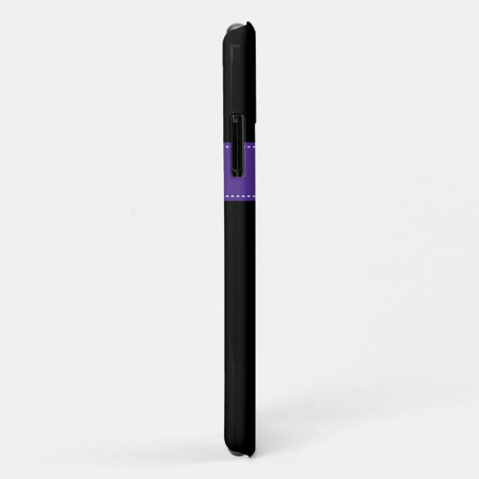 iPhone 11 Hoesje | Regenboogstrips met monogram (Achterkant/rechts)