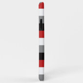 iPhone 11 Hoesje | Stripes | Rood, grijs, zwart (Achterkant/rechts)
