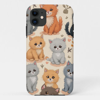 iPhone 11 Hoesjes Schattige kittenpatroon