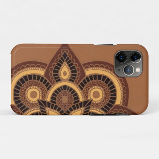 iPhone 11Pro Hoesje Tribal geometrisch patroon (Achterkant (horizontaal))