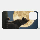 iPhone 12 cat and moon phone case (Achterkant (horizontaal))