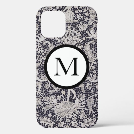 iPhone 12 HOESJE ANTIQUE KANT PATROON AANGEPASTE I (Achterkant)