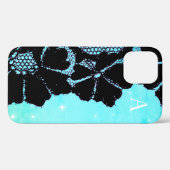 IPHONE 12 HOESJE MATE ANTIEKE KANT AANGEPASTE INIT (Achterkant (horizontaal))