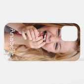 iPhone 12 hoesje met foto en naam iPhone Hoesje (Achterkant horizontaal)