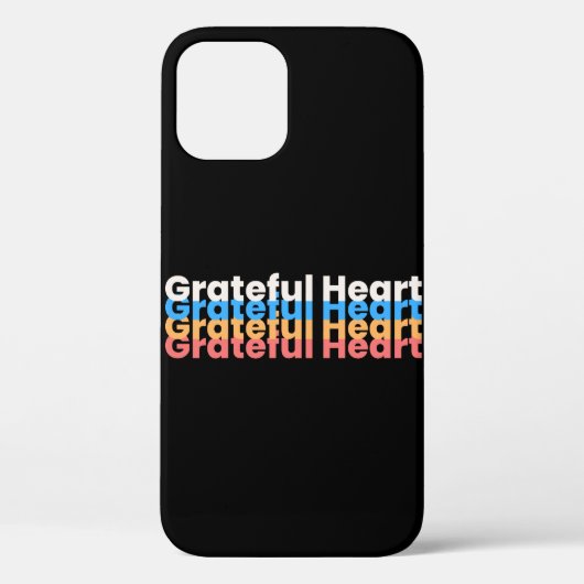 iPhone 12 Hoesjes Black & Beige Colorful Typografi (Achterkant)