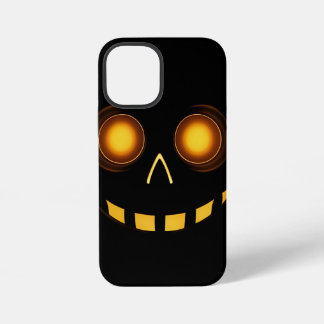 Iphone 12 mini glowing skull phone cover, abstract hoesje