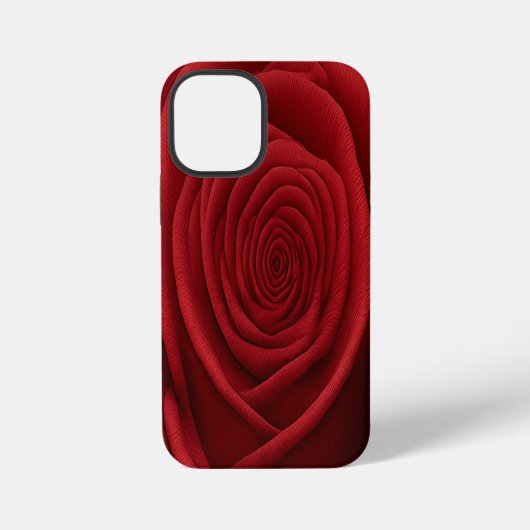 iPhone 12 Mini Hoesje - Rode Roos Bloem (Achterkant)