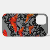 iPhone 12 ORANJE VLINDERS ANTIEKE ZWARTE KANT Case-Mate iPhone Case (Achterkant (horizontaal))
