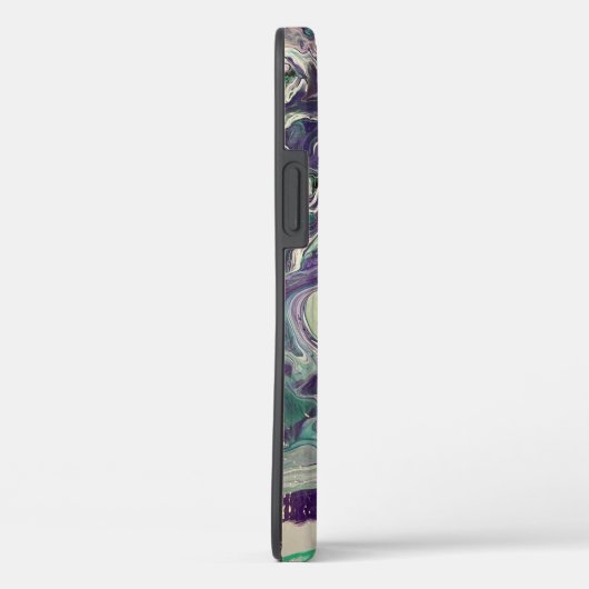 iPhone 12 Pro Artwork Hoesje - Paarse en Groen (Achterkant / Rechts)