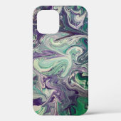 iPhone 12 Pro Artwork Hoesje - Paarse en Groen (Achterkant)