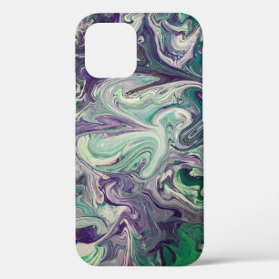 iPhone 12 Pro Artwork Hoesje - Paarse en Groen