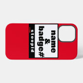 iPhone 12 Pro hoesje "NAAM & BADGE#" (Achterkant horizontaal)