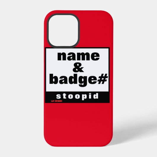 iPhone 12 Pro hoesje "NAAM & BADGE#" (Achterkant)