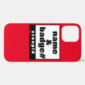 iPhone 12 Pro hoesje "NAAM & BADGE#" (Achterkant (horizontaal))