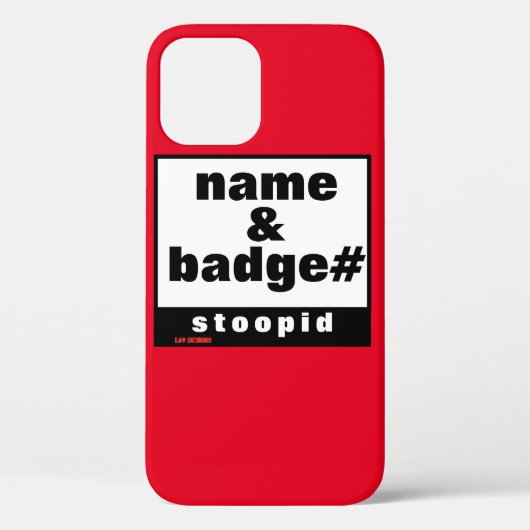 iPhone 12 Pro hoesje "NAAM & BADGE#" (Achterkant)