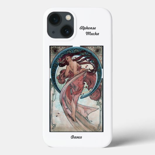 iPhone 13 hoesje Alphonse Mucha Art Nouveau (Achterkant)