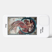 iPhone 13 hoesje Alphonse Mucha Art Nouveau (Achterkant (horizontaal))