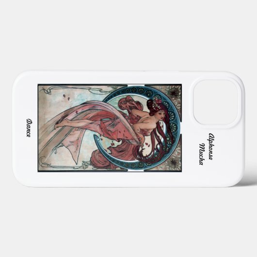 iPhone 13 hoesje Alphonse Mucha Art Nouveau (Achterkant (horizontaal))