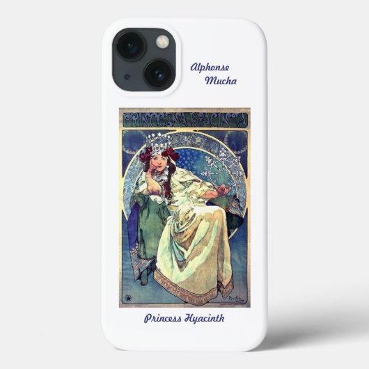 iPhone 13 hoesje Alphonse Mucha Art Nouveau (Achterkant)