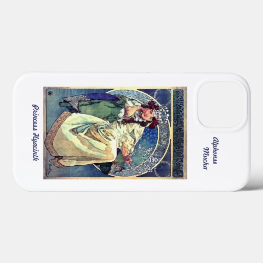 iPhone 13 hoesje Alphonse Mucha Art Nouveau (Achterkant (horizontaal))