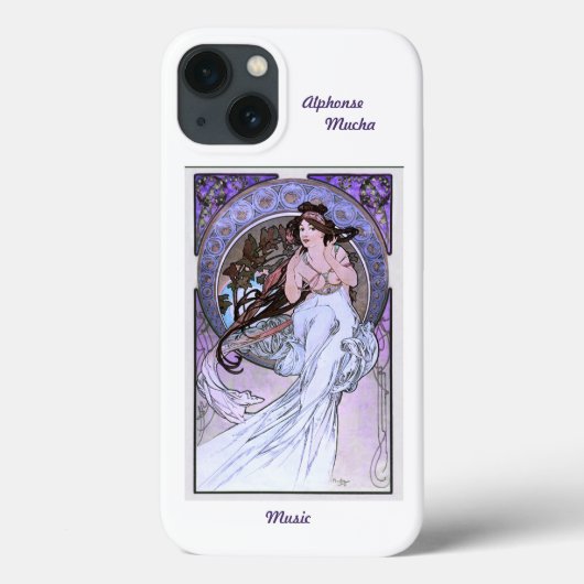 iPhone 13 hoesje Alphonse Mucha Art Nouveau (Achterkant)