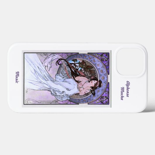iPhone 13 hoesje Alphonse Mucha Art Nouveau (Achterkant (horizontaal))