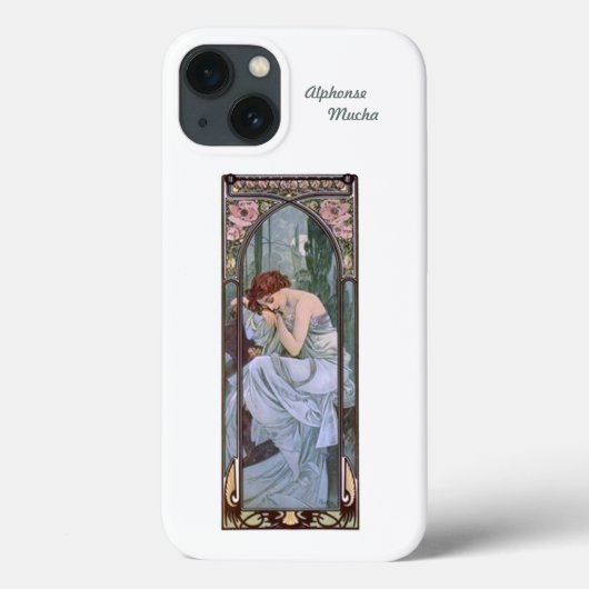 iPhone 13 hoesje Alphonse Mucha Art Nouveau (Achterkant)