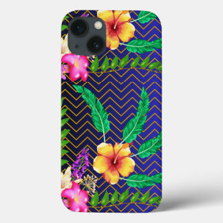 iPhone 13 Hoesje, Blauwe achtergrond Rood, Gele Bl Case-Mate iPhone Case