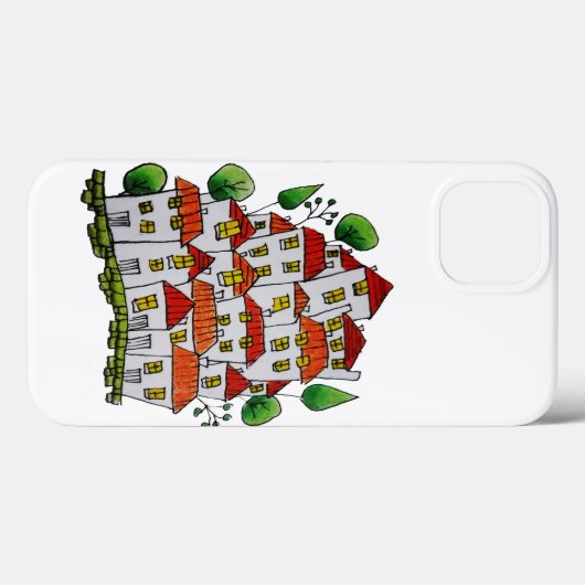 iPhone 13 hoesje (Doodle - Handgetekend) (Achterkant (horizontaal))