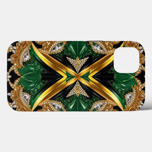 iPhone 13 Hoesje-Mate met Jamaica kleuren Case-Mate iPhone Case (Achterkant (horizontaal))