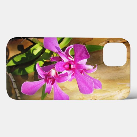 iPhone 13 Hoesje roze orchideeën (Achterkant (horizontaal))