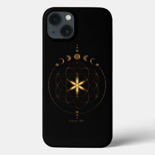 iPhone 13 Hoesjes Heilige Geometrie, bloem des lev