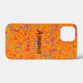 iPhone 13 Mini Hoesje Oranje en gemengd kleurenhar (Achterkant (horizontaal))