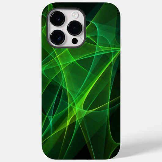 iphone 14 abstracte zwarte groene hoesjes max pro (Achterkant)