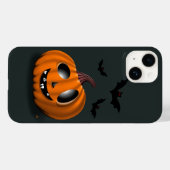 iPhone 14 Halloween hoesje met grappige pompoen (Achterkant (horizontaal))