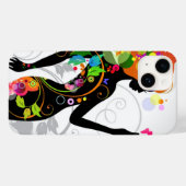 iPhone 14 Hoesje-Floral Girl Silhouette Case-Mate iPhone Case (Achterkant (horizontaal))