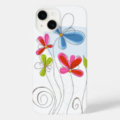 iPhone 14 Hoesje-Gepeilde Bloemen Case-Mate iPhone Case (Achterkant)