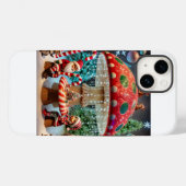 iPhone 14 Hoesje: Ontwerp van de Kerstpaddenstoel Case-Mate iPhone Case (Achterkant (horizontaal))