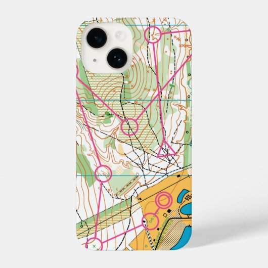 iPhone 14 hoesje - Orienteercursus (Achterkant)
