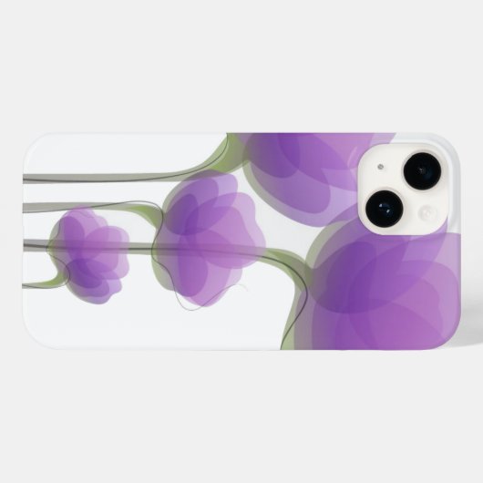 iPhone 14 Hoesje-paarse bloemen Case-Mate iPhone Case (Achterkant (horizontaal))