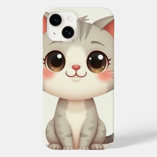 iPhone 14 Hoesjes (een schattige kat) (Achterkant)