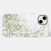 iphone 14 hoesjes plus bloemenkunst (Achterkant (horizontaal))