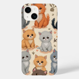iPhone 14 Hoesjes Schattige kittenpatroon Telefoon