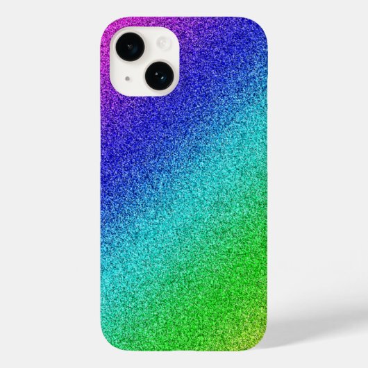 iPhone 14 Hülle Glänzend Regenbogen Glitzer Bunt Case-Mate iPhone Case (Achterkant)
